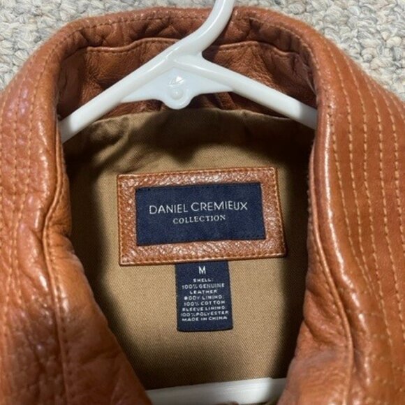 Daniel Cremieux Tan Leather Jacket - Picture 6 of 6